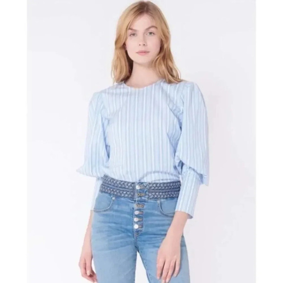 Veronica Beard Clarke Puff Sleeve Blouse size 2 - Picture 6 of 17